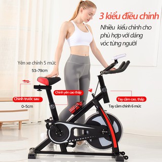 Xe đạp tập gym xe đạp tập tại nhà dụng cụ tập gym tại nhà bàn đạp kiểu lồng chân, yên xe và tay nắm có thể chỉnh độ cao
