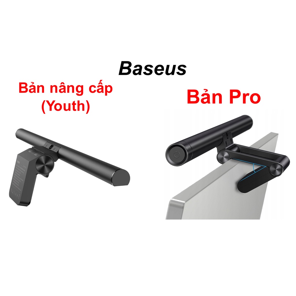 (Bản mới PRO - Youth ) Đèn treo màn hình bảo vệ mắt Baseus i-work Series DGIWK-01 ,Chống Cận ,Chống mỏi mắt khi làm việc