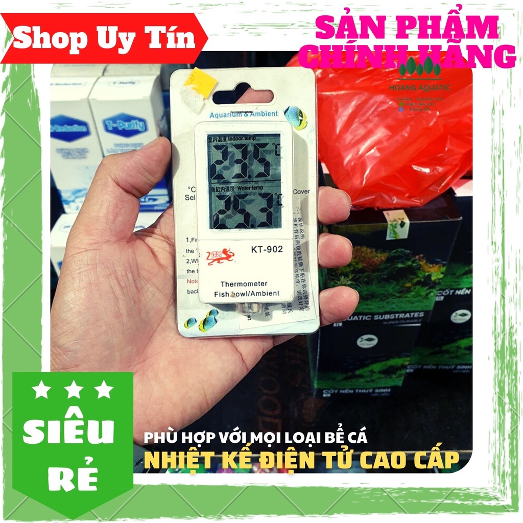 NHIỆT KẾ ĐIỆN TỬ CHO BỂ CÁ KT-902, THẾ HỆ MỚI