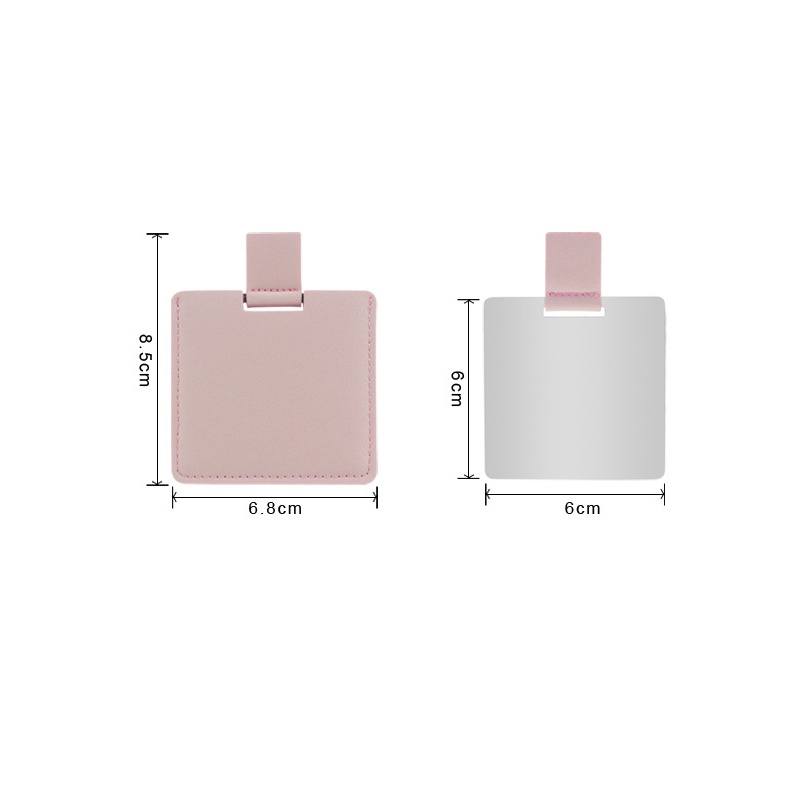 Gương Trang Điểm Bỏ Túi Bằng Thép Không Gỉ Vỏ Da 7 Màu Đa Năng Cho Nữ