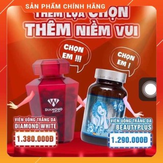 [GIÁ SỈ]  (Full 60v) Diamond white và beauty plus viên uống trắng da ngọc trinh