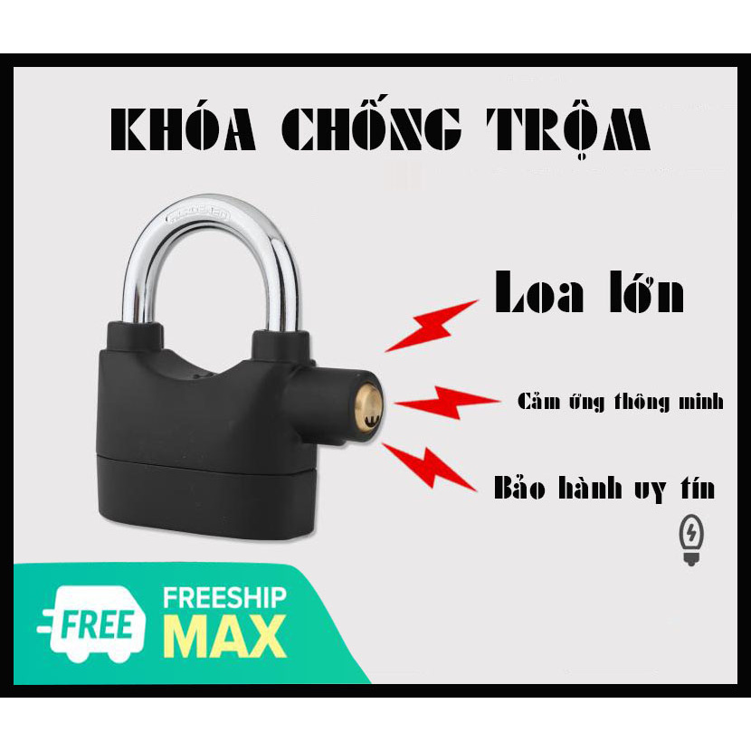 Ổ khóa báo động chống trộm CT02 – Chống chìa khóa vạn năng, cắt trộm, hú báo động khi có tác động