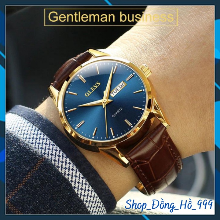 Đồng Hồ Nam dây da thời trang Cao Cấp 𝐎𝐋𝐄𝐕𝐒