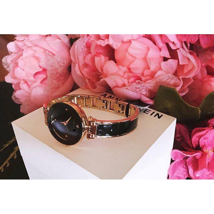 ĐỒNG HỒ NỮ ANNE KLEIN AK1980BKGB  Diamond-accented Dial Black and Gold-tone