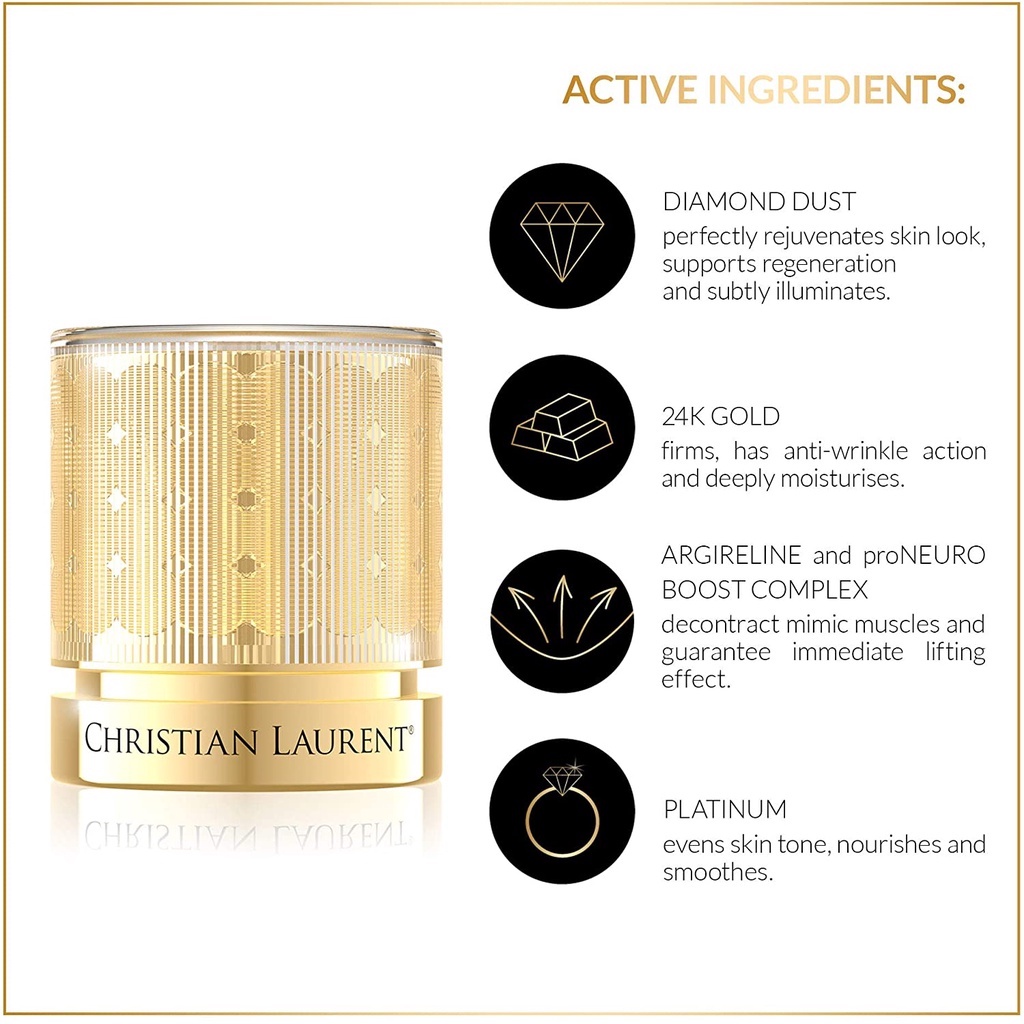 Serum Dưỡng Da CL-Diamond CHRISTIAN LAURENT Từ  Vàng 24k Và Kim Cương Làm Trẻ Hóa Và Phục Hồi Da Hũ 50m