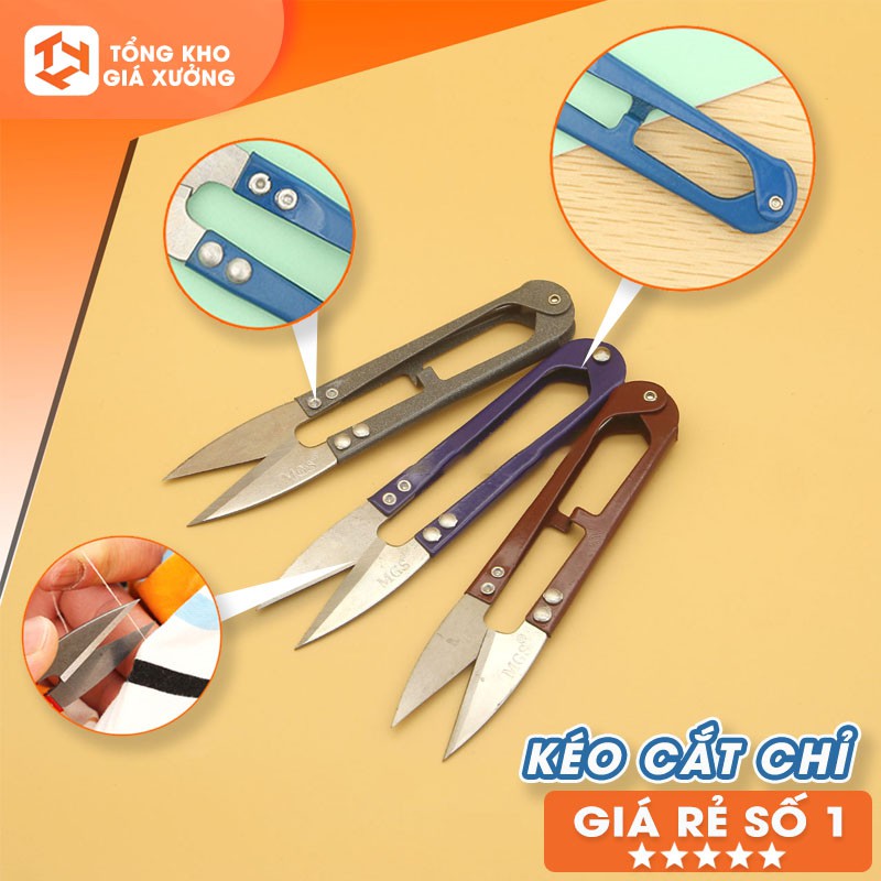 Set 2 Kéo Cắt Chỉ Màu Sắc Đa Dạng