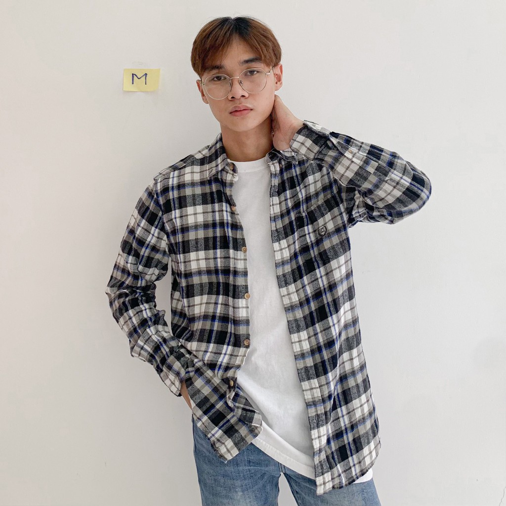 GIẢM SỐC ÁO KHOÁC SƠ MI FLANNEL 69K ÁO [ SIZE M] CARO CHỐNG NẮNG DÀI TAY HÀNG 2HAND TUYỂN CHỌN | BigBuy360 - bigbuy360.vn