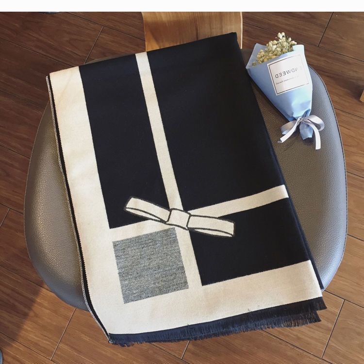 Khăn Choàng Cổ Hai Mặt 190 * 65CM Bằng Lông Cashmere Nhân Tạo Dày Dặn Ấm Áp Đa Năng