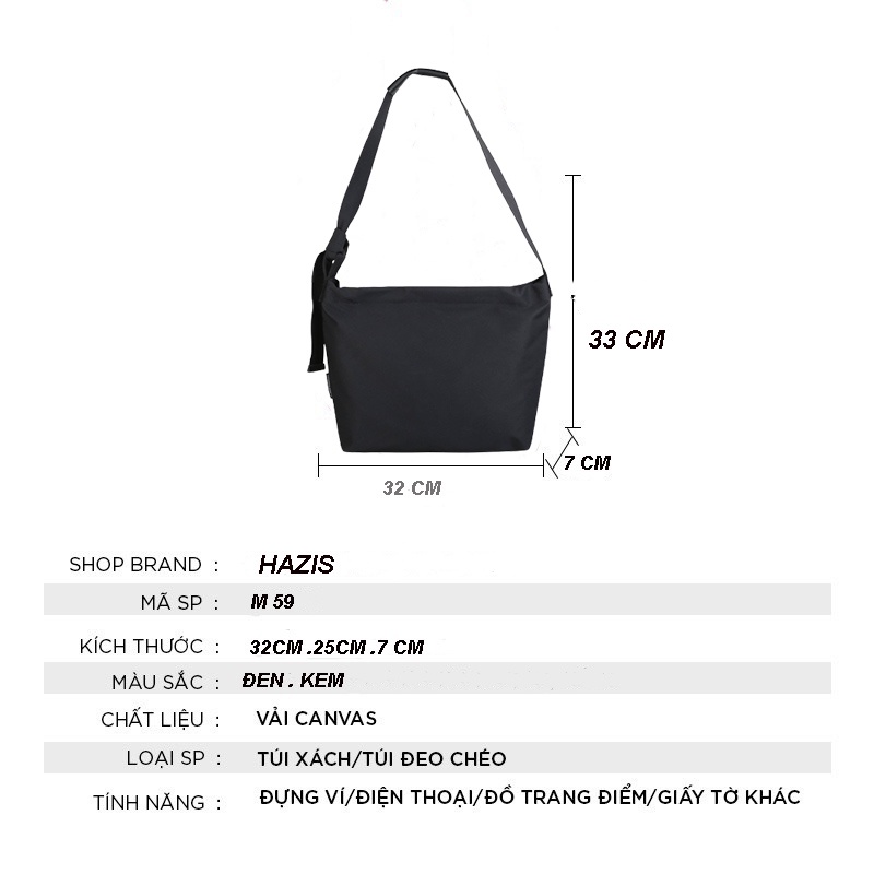 Túi đeo chéo nữ buộc dây vải canvas túi đeo vai đi học đi chơi phong cách hàn quốc