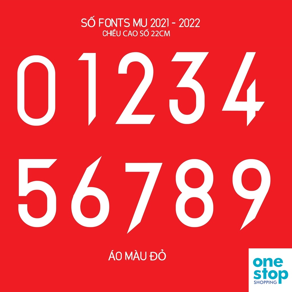 Tên số bóng đá FONTS đội MU One shop