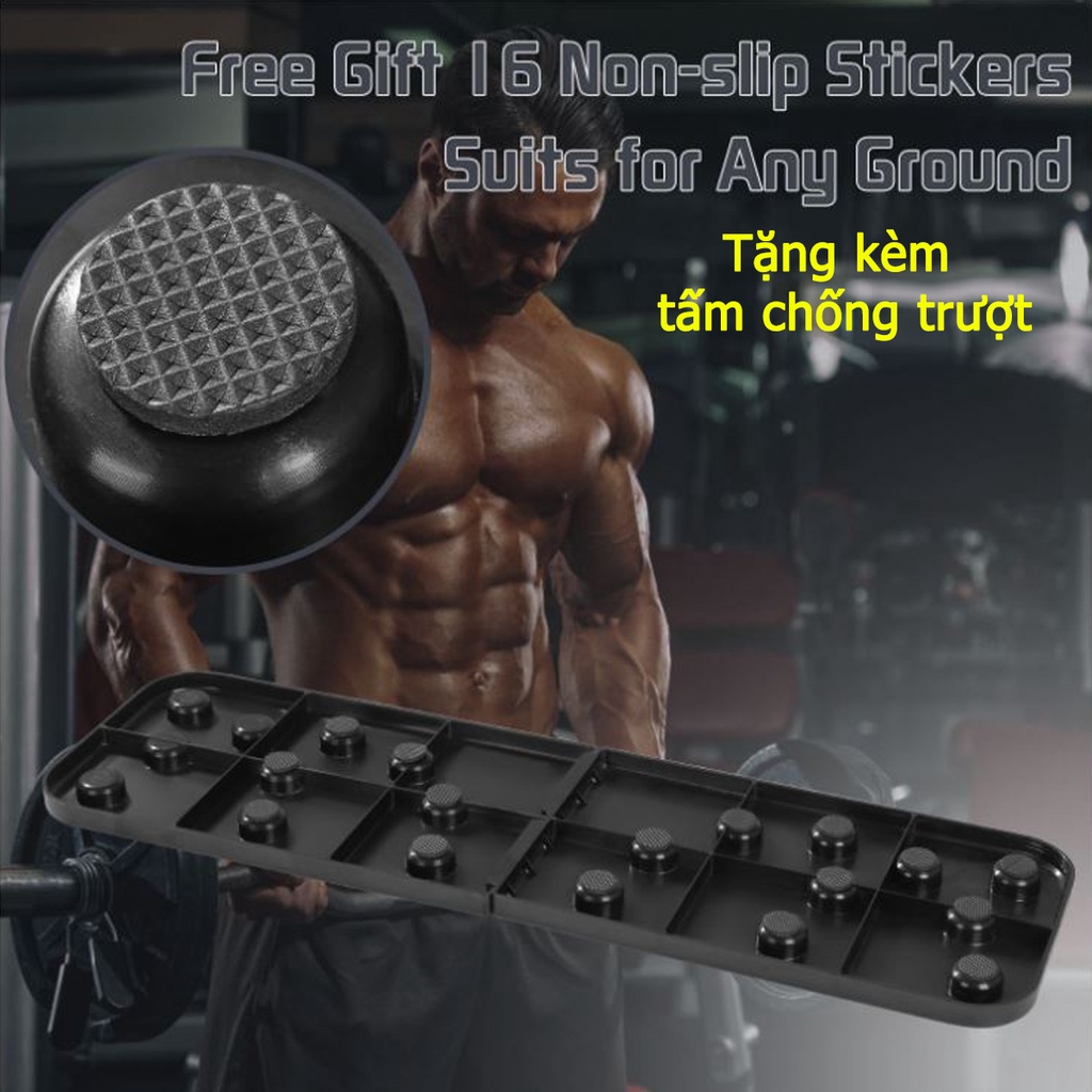 Dụng Cụ Chống Đẩy 22in1 (20 lỗ) – Cải Tiến Có Thể Tháo Rời - Bảng Hít Đất Nhiều Nút, Nhiều Bài Tập Hơn Hãng Amalife