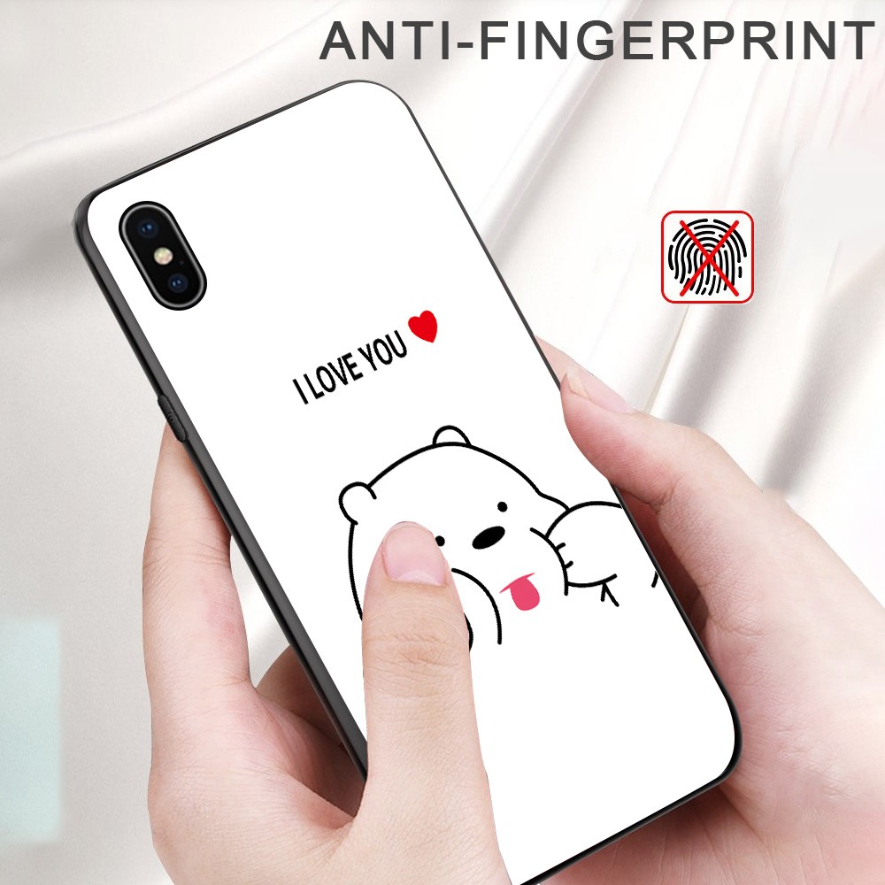 Samsung Galaxy S9 Plus S8 S7 S6 Edge S8+ S9+ For Soft Case Silicone Casing TPU Cute Cartoon We Bare Bears Phone Full Cover Simple Macaron Matte Shockproof Back Cases