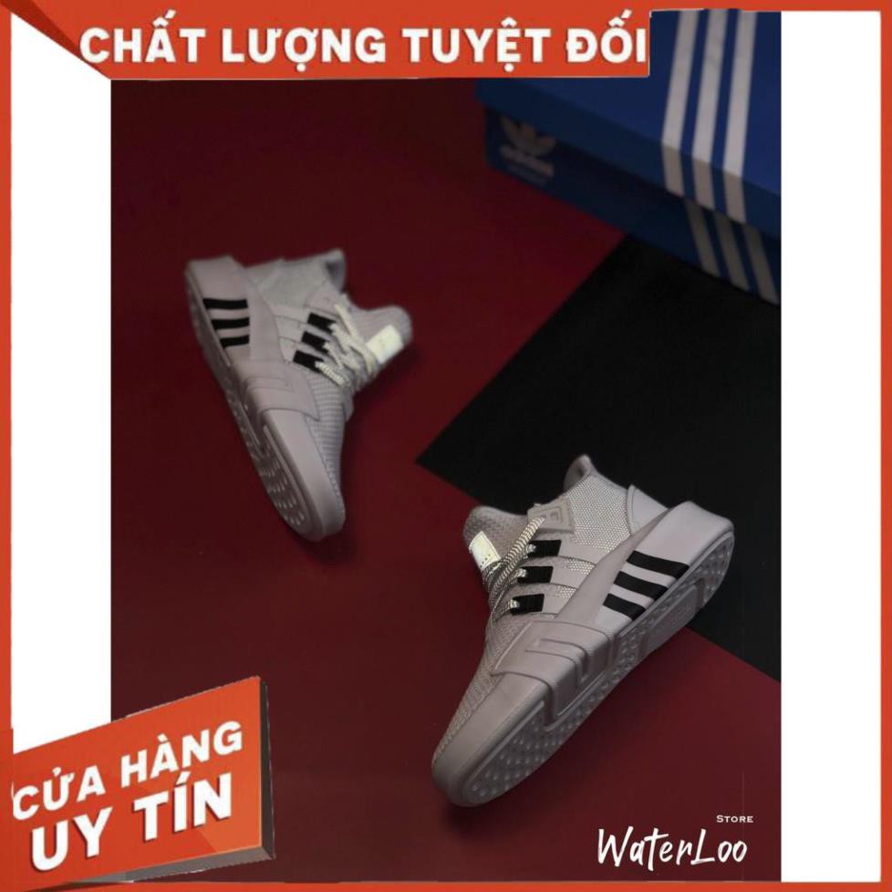 (HÀNG CHUẨN+QUÀ TẶNG) Giày thể thao EQT Bask ADV Trắng vạch đen phản quang