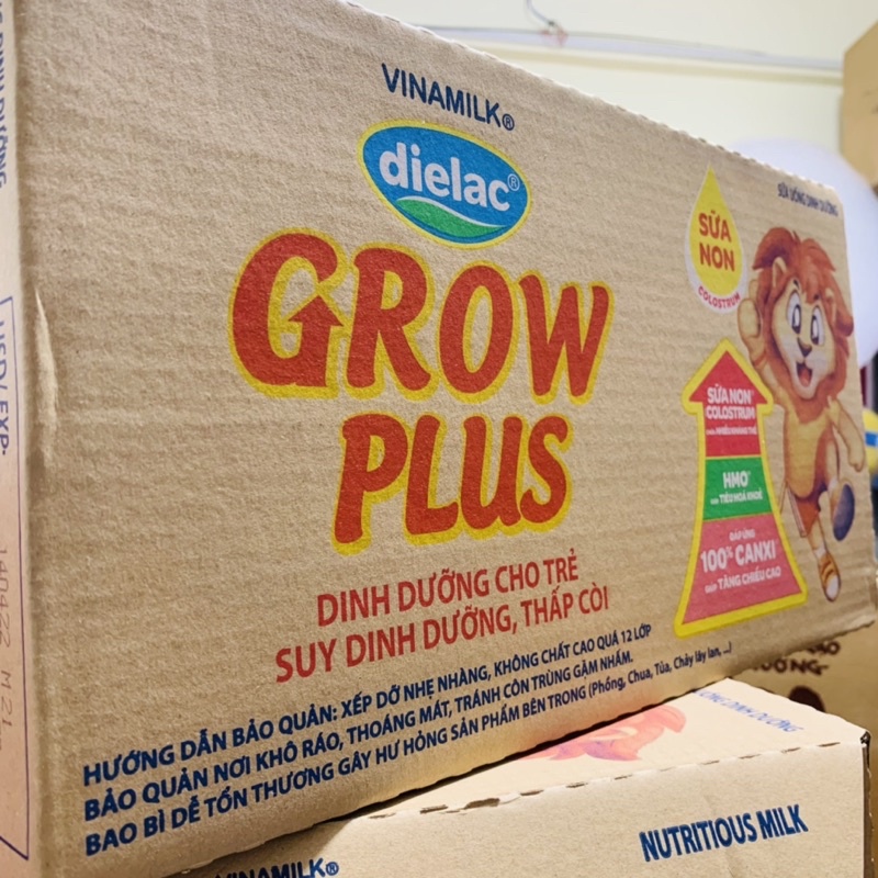 Thùng sữa Vinamilk Grow Plus đỏ sữa non 48x110ml