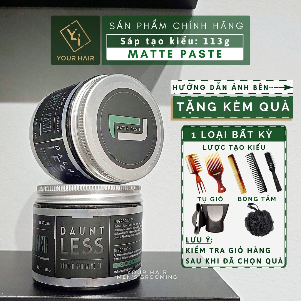 Sáp tạo kiểu Dauntless Matte Paste - 113g
