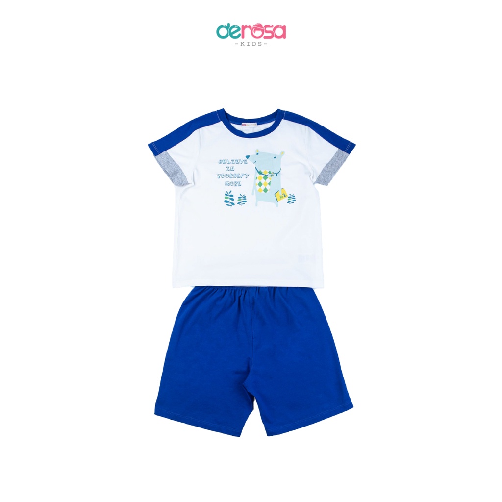 Quần áo trẻ em bộ cộc tay hè bé trai DEROSA KIDS (3 - 8 tuổi) KD025B - KD021B