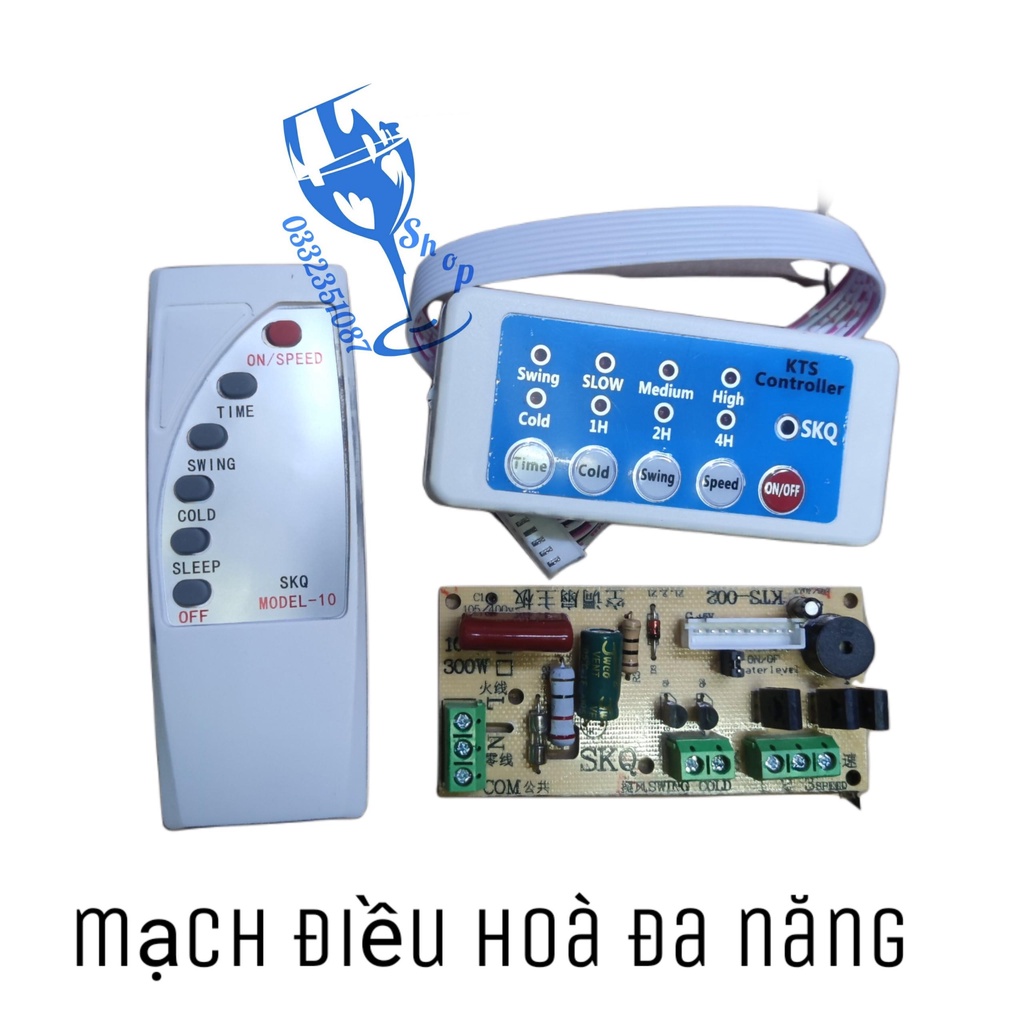 Bo mạch quạt hơi nước có phím cơ và điều khiển  shopgiadungluongyen