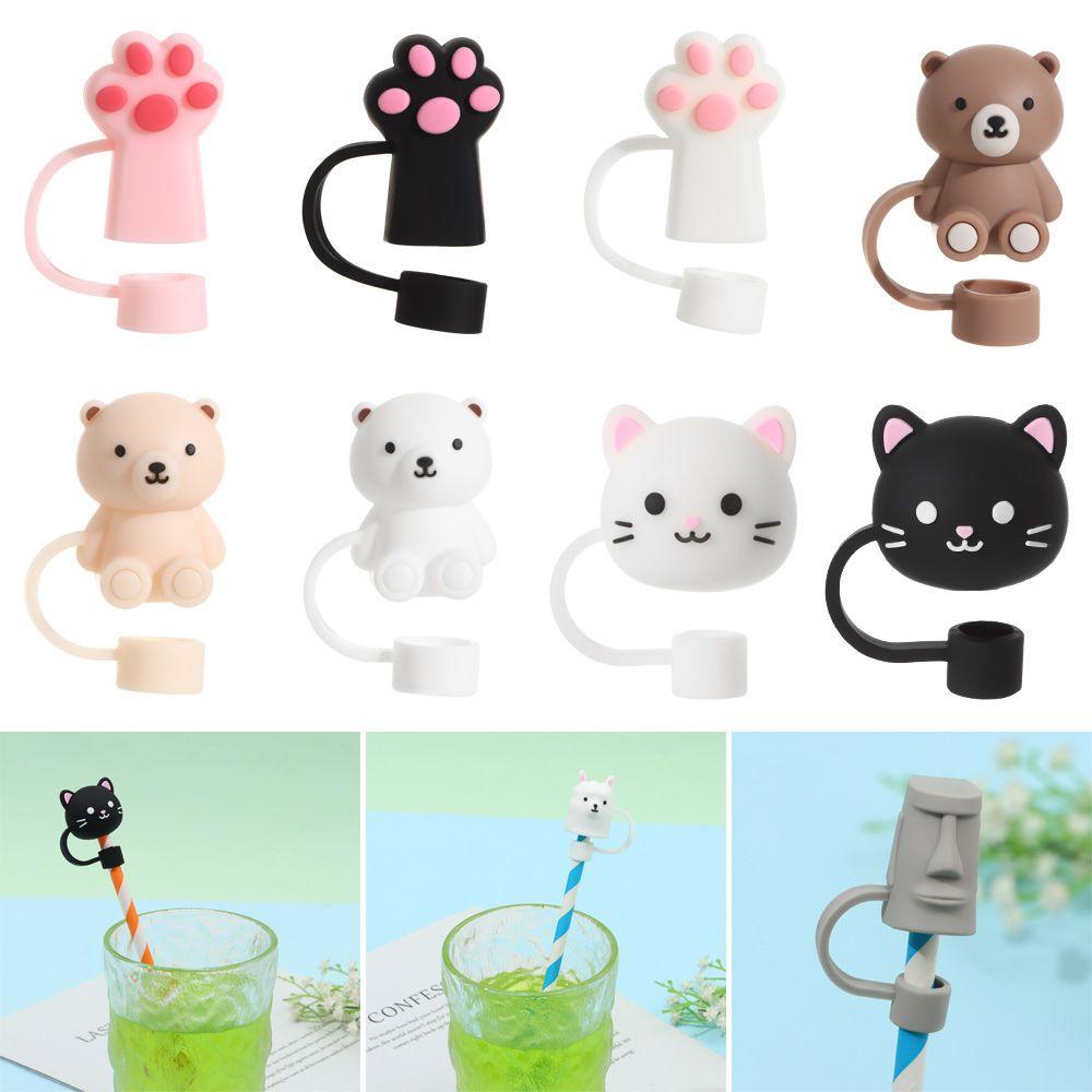 WTTLE Nắp Đậy Ống Hút Bằng Silicone Chống Bụi &amp; Văng Tái Sử Dụng Đ