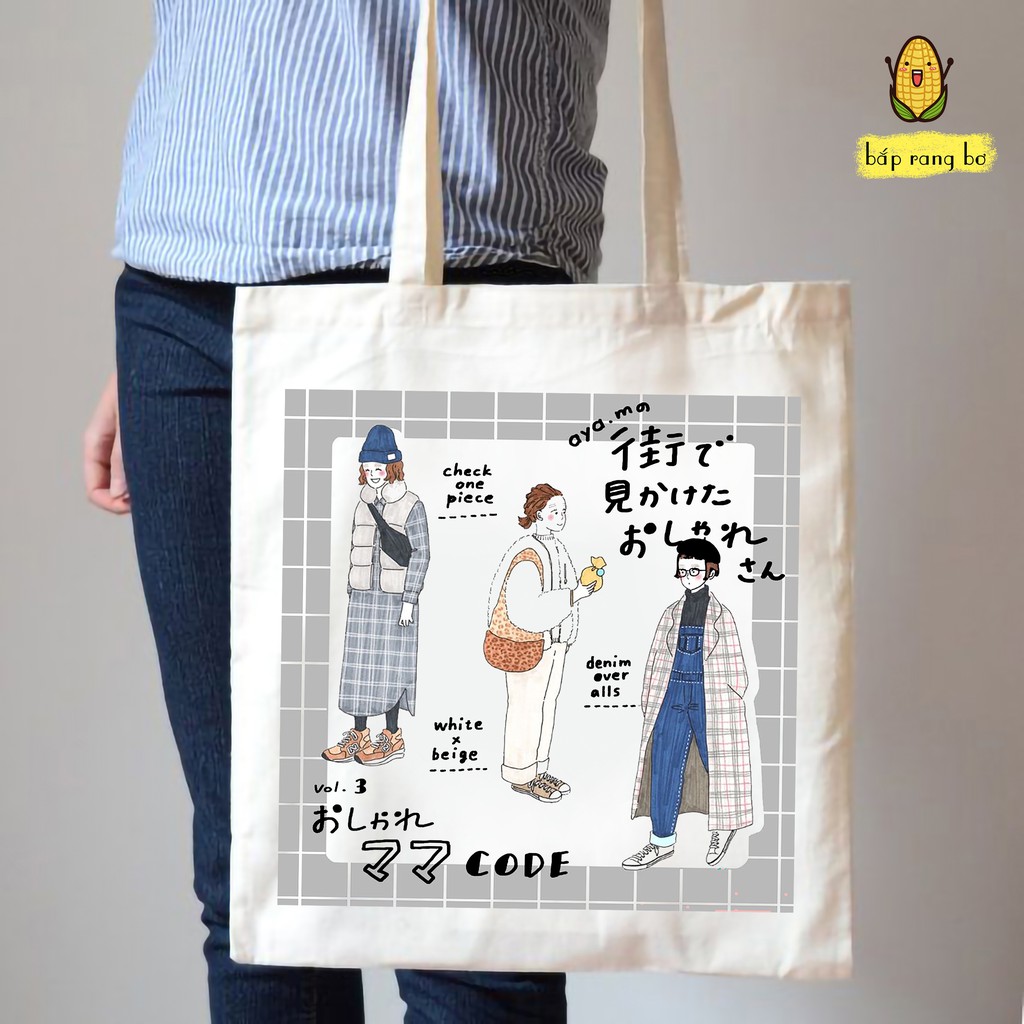 TÚI TOTE TRÒN THỜI TRANG BẠN GÁI VẢI DỆT CANVAS CÓ TÚI CON