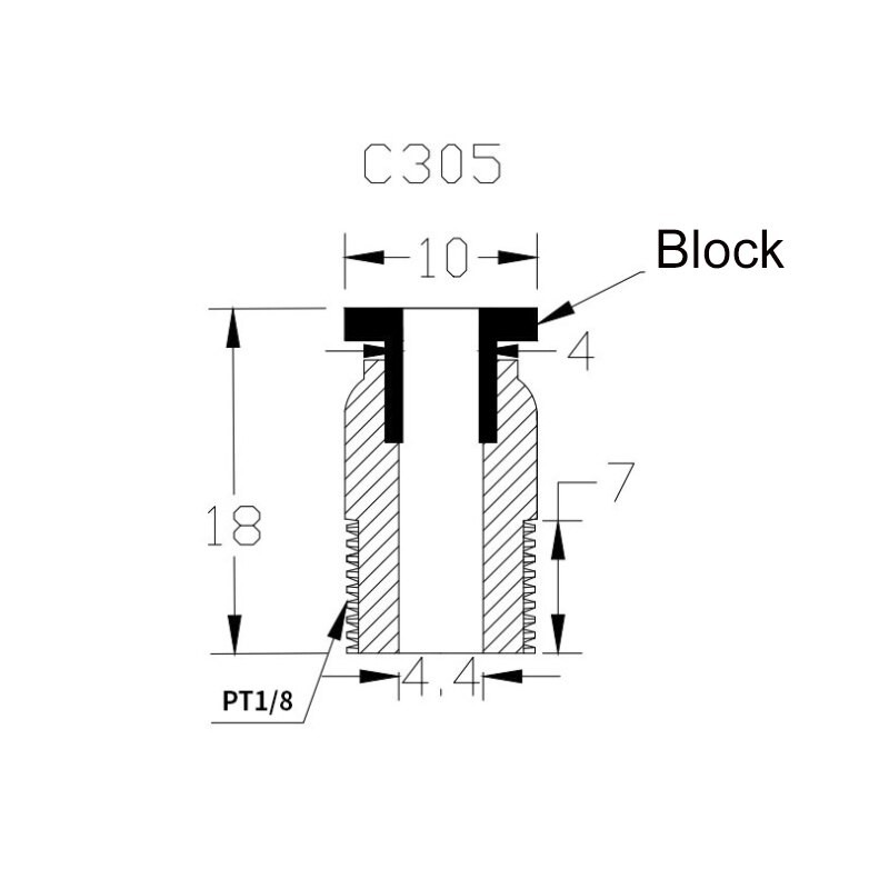 Đầu nối ống teflon cho đầu phun E3D V6