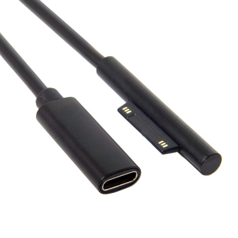 Dây Cáp Sạc 0.2m Usb-C Cho Máy Tính Surface Pro 6 / 5 / 4 / 3 Laptop 1 / 2, 45w 15v