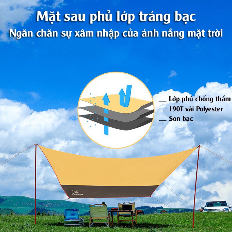 Tấm Tăng Dã Ngoại  - Tăng Che Lều Cắm Trại Du Lịch Hình Lục Giác Chống Nắng Chống Thấm Chống Tia UV - Bạt Che Lều | BigBuy360 - bigbuy360.vn