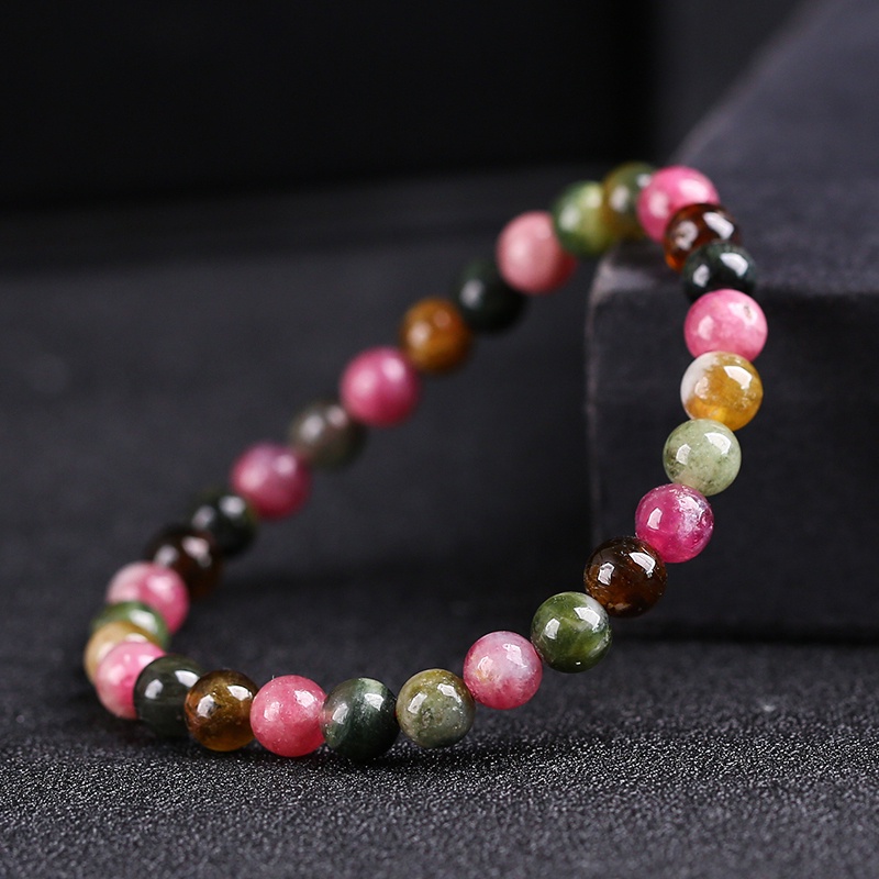 Vòng Đeo Tay Hạt Tourmaline Tự Nhiên Cỡ Nhỏ Xinh Xắn Cho Nữ