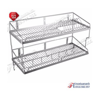 Kệ úp chén inox 304, kệ để chén bát inox  KC7080