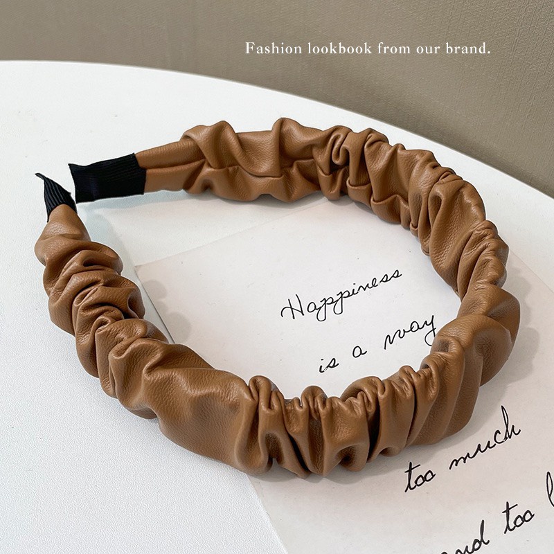 Băng đô da PU phong cách Hàn Quốc