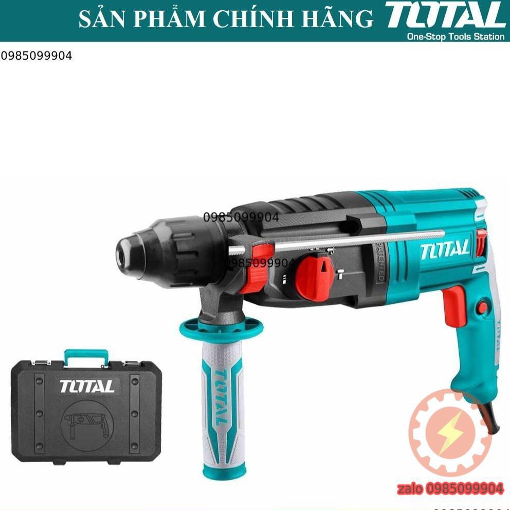 Máy khoan đục đầu gài SDS TOTAL 950W TH309288 Kèm 3 mũi khoan và 2 mũi đục