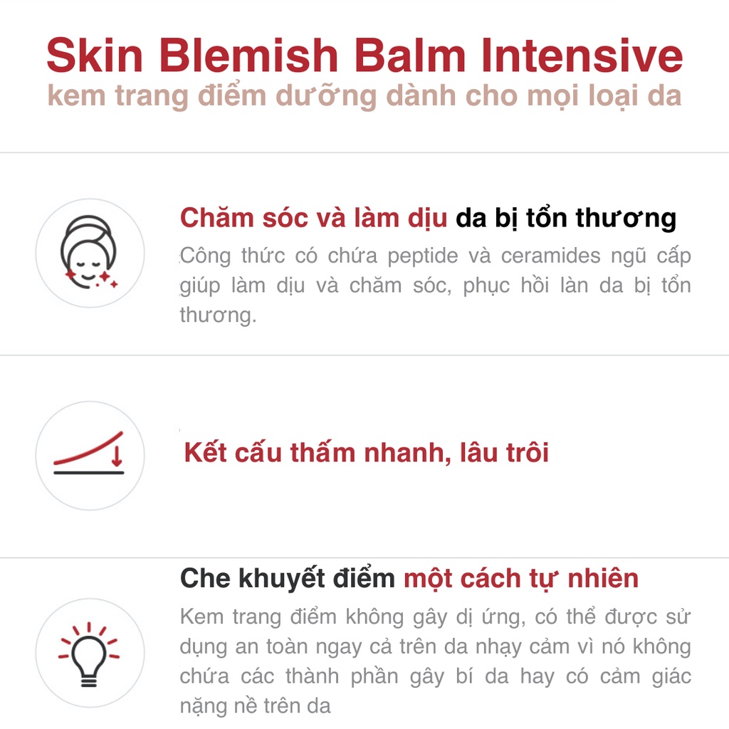 Kem Nền Trang Điểm Dưỡng Cho Da Nhạy Cảm Cell Fusion C Skin Blemish Balm Intensive