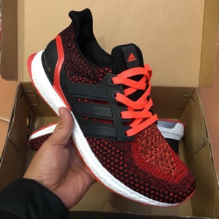 Giày Sneaker ultra boost ( đen cam đế trắng )