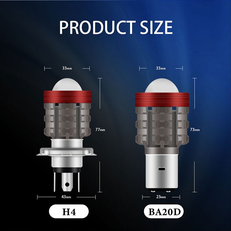 Đèn Pha Siêu Sáng 12V H4 BA20D Chất Lượng Dành Cho Xe Máy