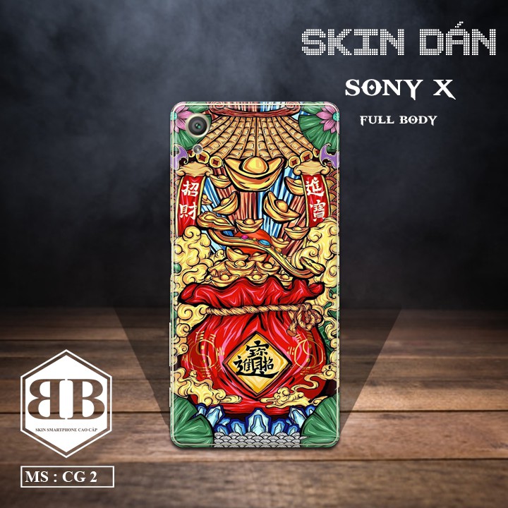 Bộ Skin Dán Sony Xperia X dán full lưng viền dùng thay ốp lưng điện thoại