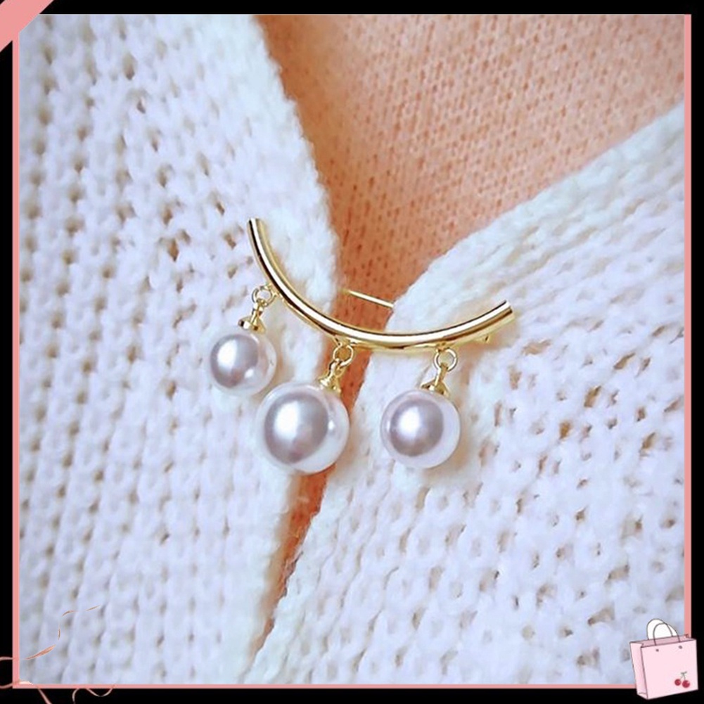 Ghim Cài Áo Đính Ngọc Trai Nhân Tạo Thời Trang