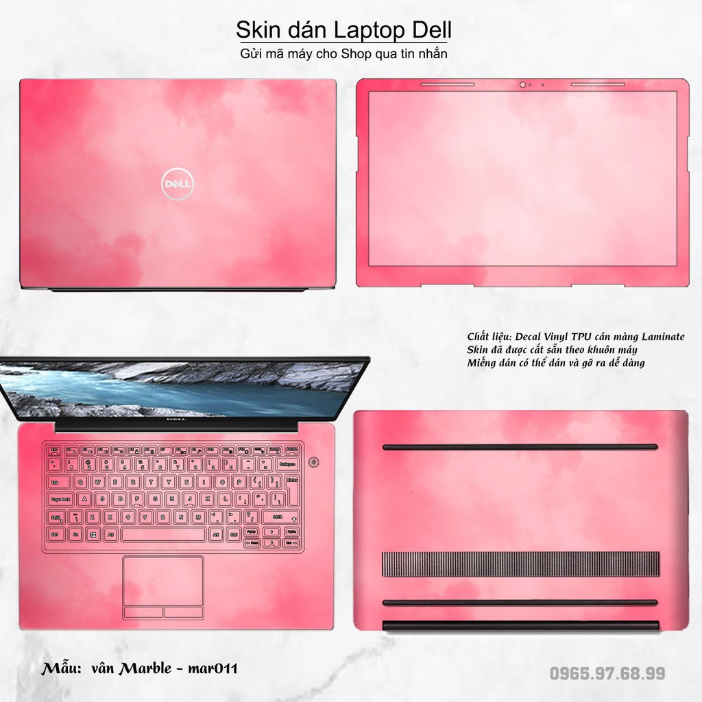 Skin dán Laptop Dell in hình vân Marble _nhiều mẫu 2 (inbox mã máy cho Shop)