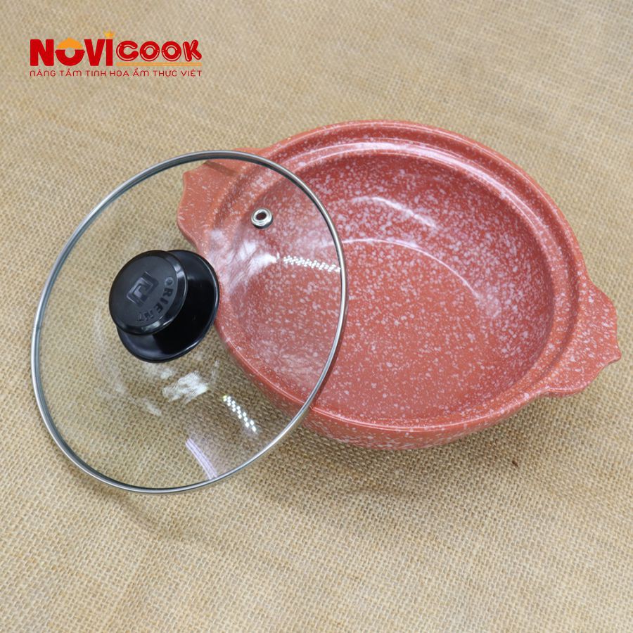 [HOT SALE] Nồi Sứ Cạn 600ML Cao Cấp - màu nâu đỏ, nồi kho cá, nồi đất giá rẻ, nồi nhỏ