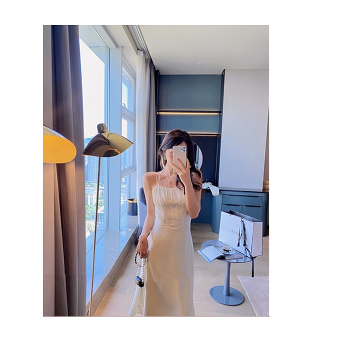 Jane Đầm trắng dự tiệc cổ tích thiết kế gân eo tiên cá thanh lịch sang trọng