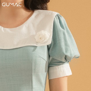 Đầm xanh cổ thủy thủ DA710 GUMAC