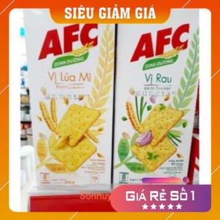(SALE SỐC) Bánh quy AFC lúa mì và vị rau hộp 8 gói (shopmh59)