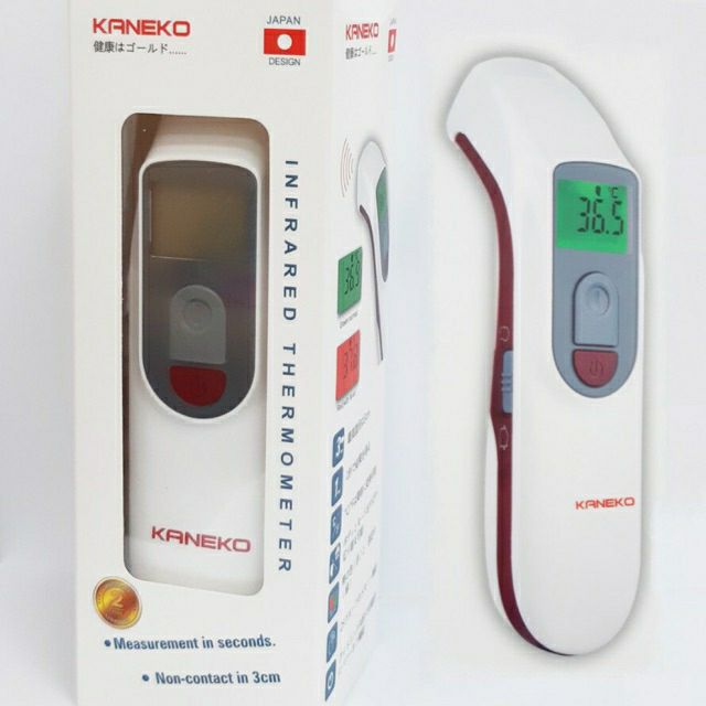 (hàng có sẵn) Nhiệt kế hồng ngoại Kaneko, Máy đo thân nhiệt Kaneko, nhiệt kế điện tử đo trán