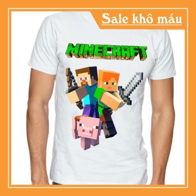 ÁO MINECRAFT- Áo thun Minecraft mẫu mới (ảnh thật in tại shop)