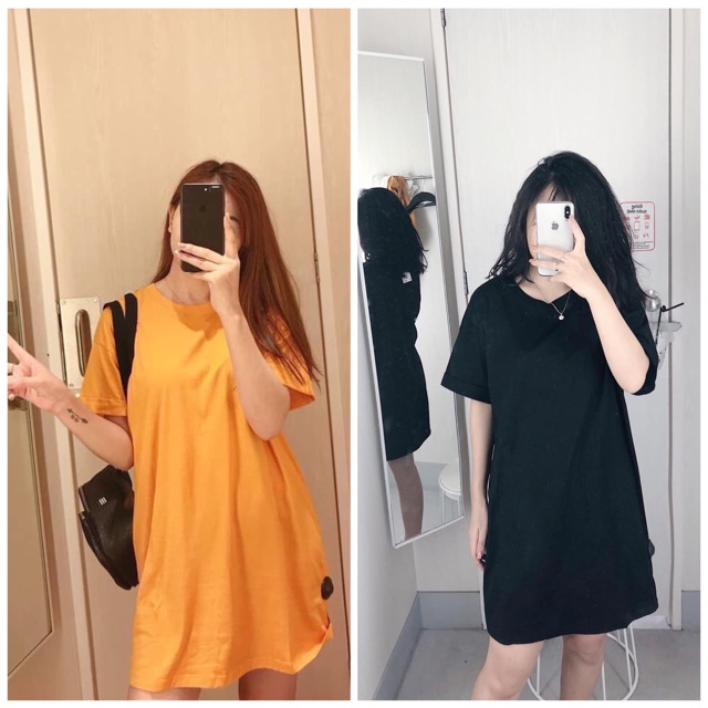 Váy suông nữ trơn xắn tay cá tính( hình thật) VHMT