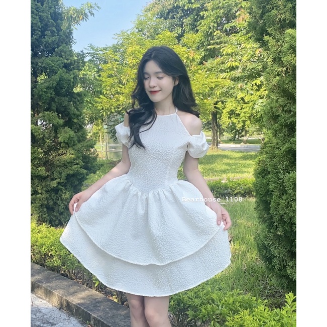 🌷 ĐẦM - VÁY CỔ YẾM XỐP 2 TẦNG ĐI TIỆC, SINH NHẬT, KỶ YẾU