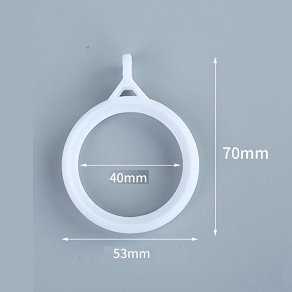 Móc Kẹp Rèm Cửa Bằng Nhựa Dày Dặn Màu Sắc Đơn Giản Chống Mài Mòn