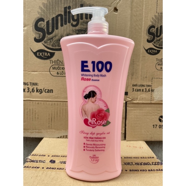 Sữa tắm E100 Silky và Rose 1,2L (Có 2 Mầu Như Hình)