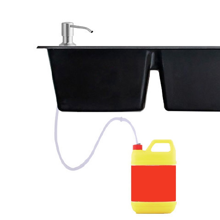Stainless Steel Kitchen Sink Soap Dispenser Pump with Extension Tube Kit