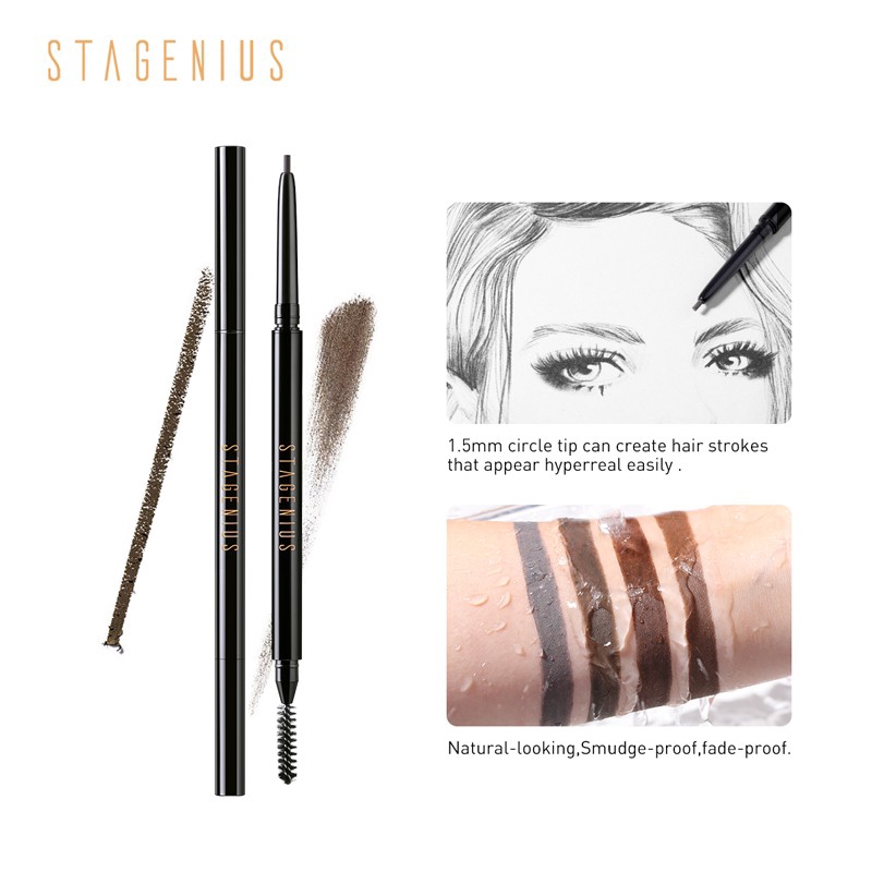 STAGENIUS Eyebrow Pencil Round & triangle Head Longlasting Waterproof Make Up Tools FOCALLURE | BigBuy360 - bigbuy360.vn