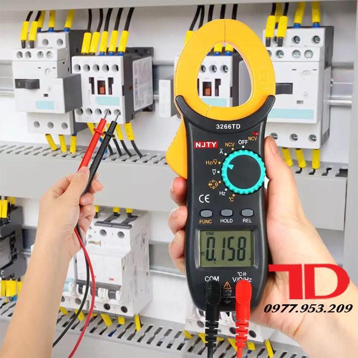 Ampe kìm Đồng hồ kẹp dòng vạn năng NJTY 3266TD đo tụ, tần số, nhiệt độ, điện trở, điện áp