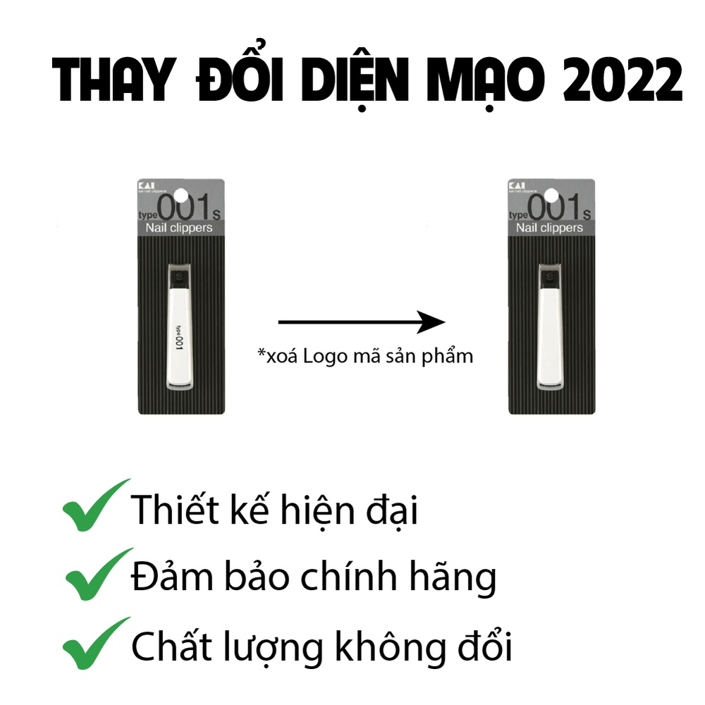 (mẫu mới 2022) Bấm móng tay Nhật KAI KE0121 thép chống gỉ cỡ nhỏ 001 - Kèm dũa và đựng móng thừa - BH 12 tháng 1 ĐỔI 1